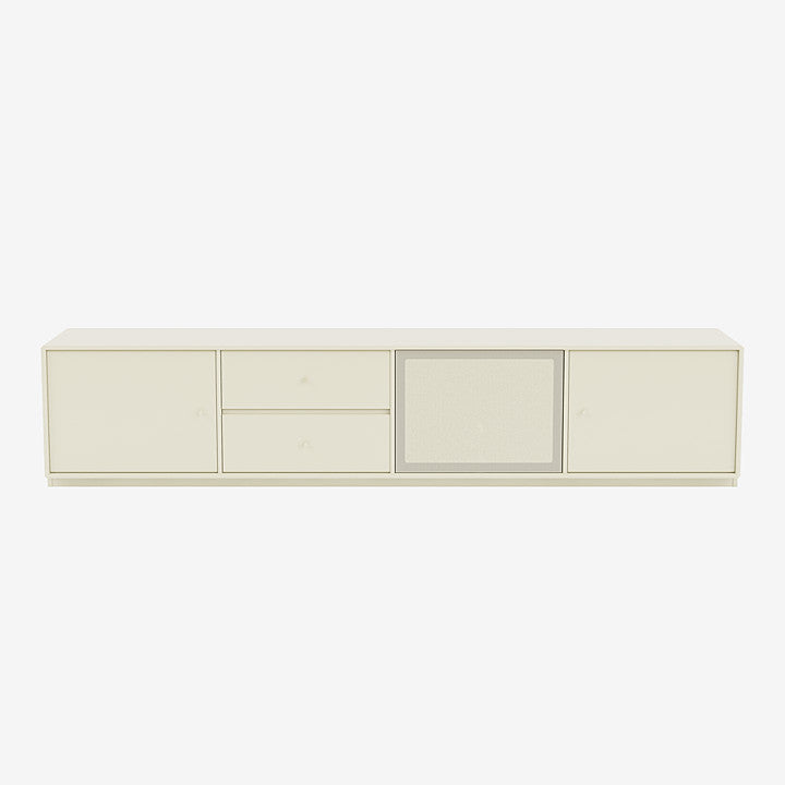 Meuble Tv Octave VIII par Peter J. Lassen - Montana-150 Vanilla-Plinthe h 3cm-The Woods Gallery