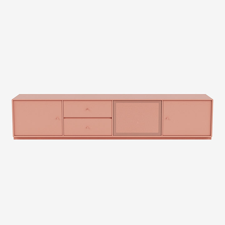 Meuble Tv Octave VIII par Peter J. Lassen - Montana-151 Rhubarb-Plinthe h 3cm-The Woods Gallery