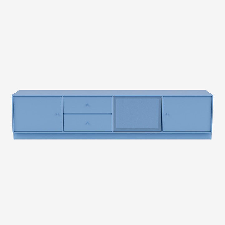 Meuble Tv Octave VIII par Peter J. Lassen - Montana-154 Azure-Plinthe h 7cm-The Woods Gallery