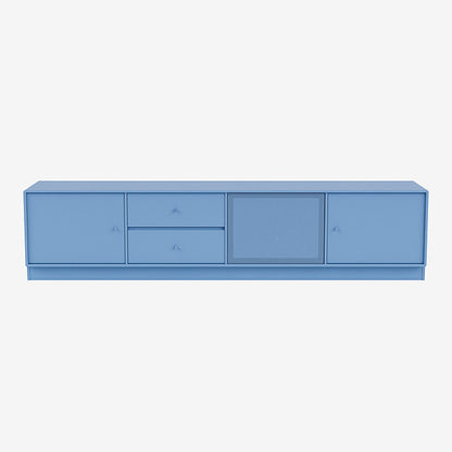 Meuble Tv Octave VIII par Peter J. Lassen - Montana-154 Azure-Plinthe h 7cm-The Woods Gallery