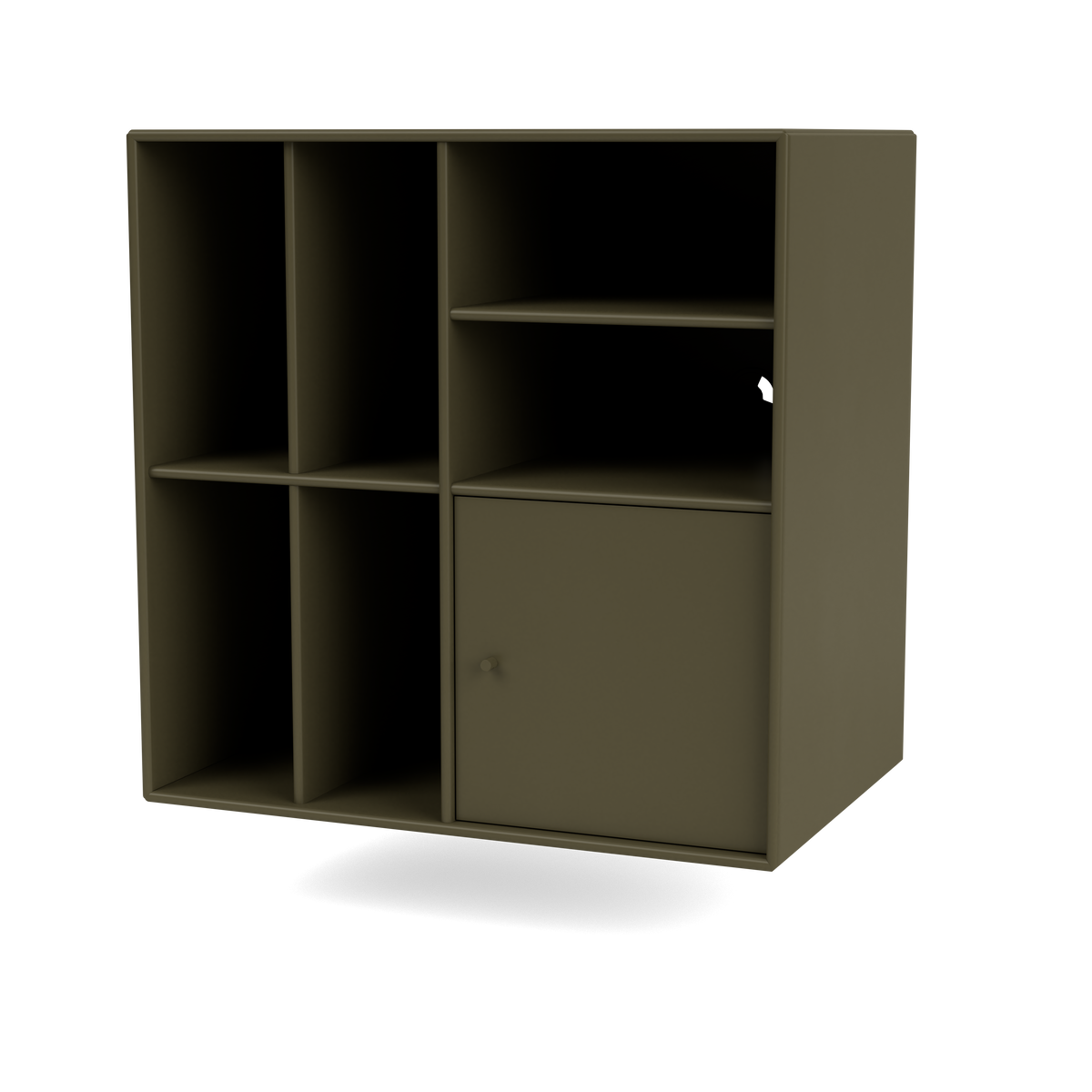 Meuble de Rangement Spin II par Peter J. Lassen, laque 139 Oregano, suspendu au mur, packshot Montana