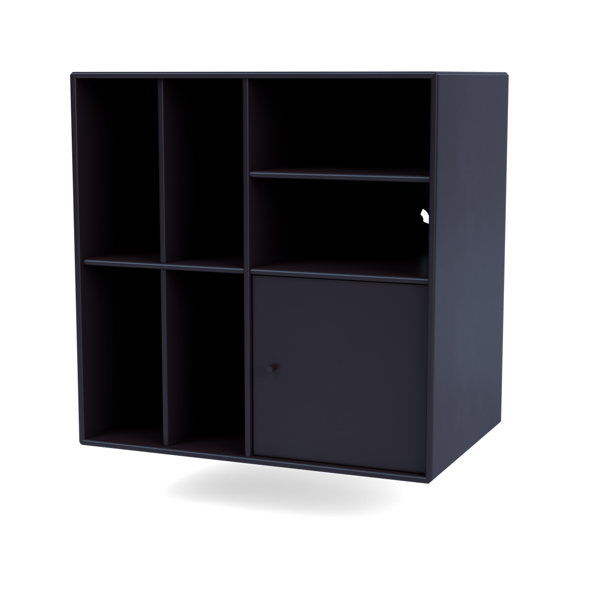 Meuble de Rangement Spin II par Peter J. Lassen, laque 147 Shadow, suspendu au mur, packshot Montana
