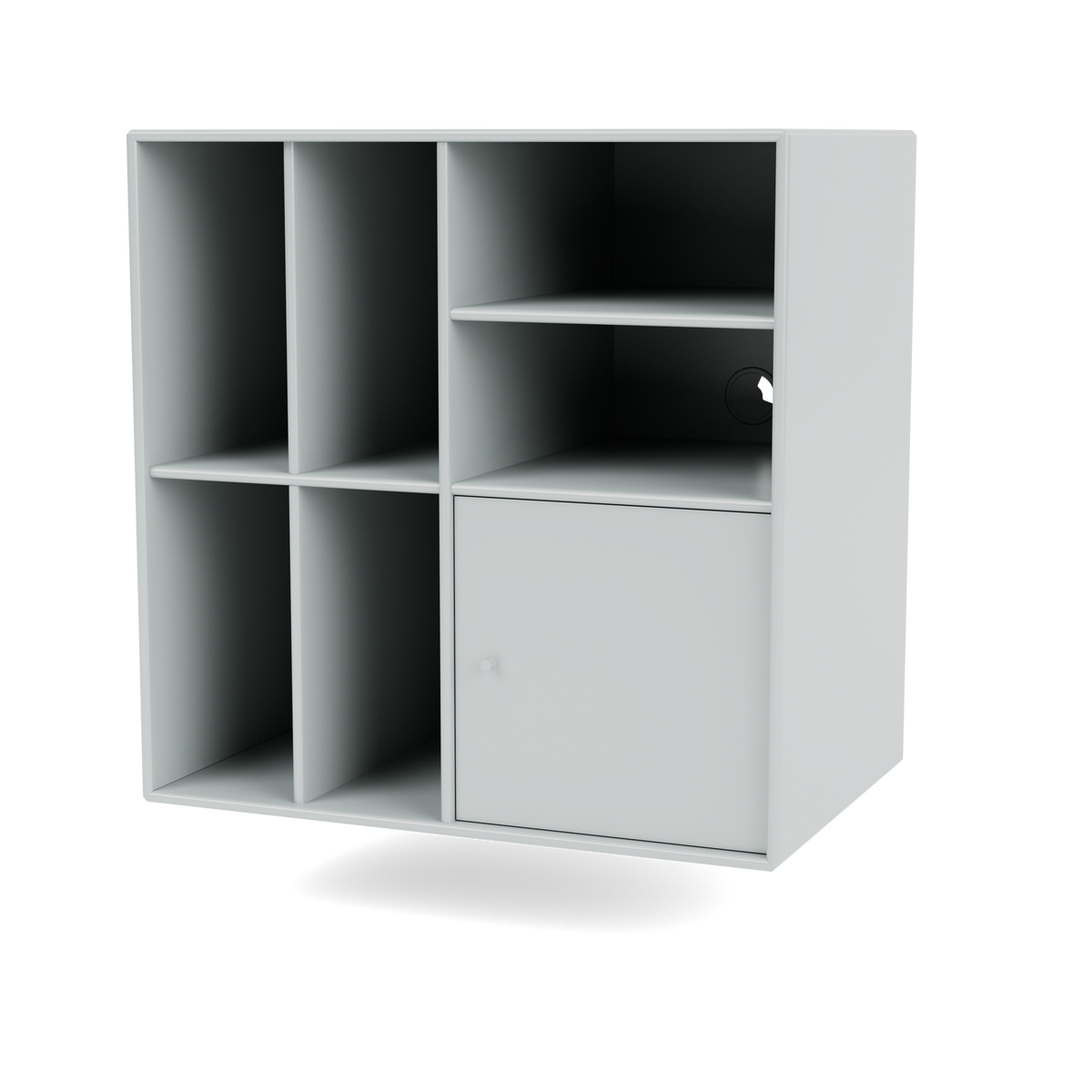 Meuble de Rangement Spin II par Peter J. Lassen, laque 156 Oyster, suspendu au mur, packshot Montana