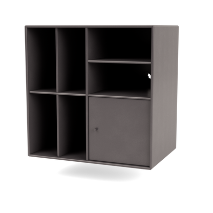 Meuble de Rangement Spin II par Peter J. Lassen, laque 35 Coffee, suspendu au mur, packshot Montana