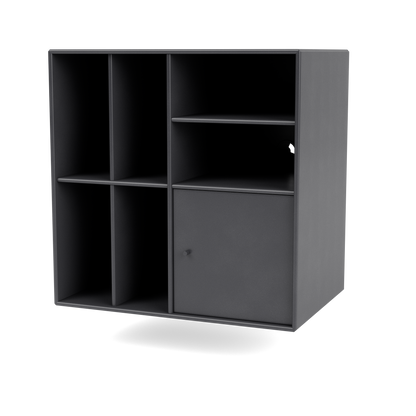 Meuble de Rangement Spin II par Peter J. Lassen, laque 36 Coal, suspendu au mur, packshot Montana