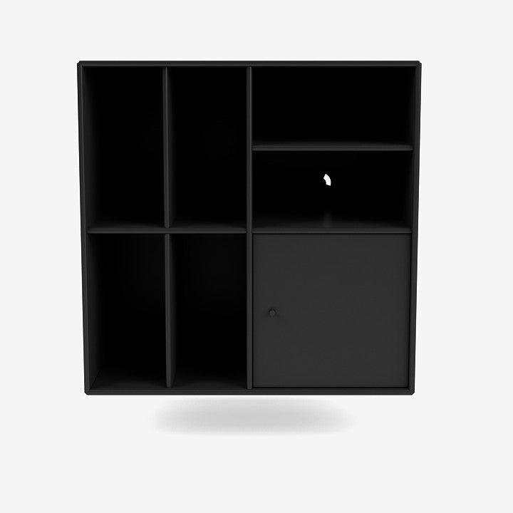 Meuble de Rangement Spin II par Peter J. Lassen - Montana-05 Black-Avec rail de suspension-The Woods Gallery