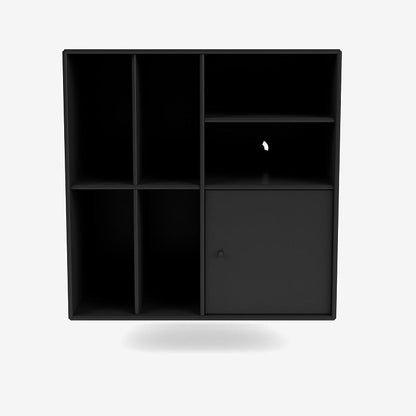 Meuble de Rangement Spin II par Peter J. Lassen - Montana-05 Black-Avec rail de suspension-The Woods Gallery