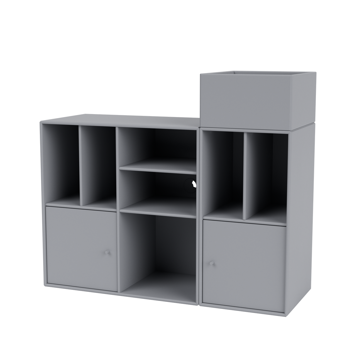 Meuble de Rangement Spin III par Peter J. Lassen, laque 100 Graphic, suspendu au mur, packshot Montana