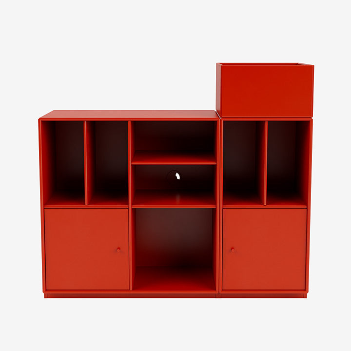 Meuble de Rangement Spin III par Peter J. Lassen - Montana-02 Fjord-Avec rail de suspension-The Woods Gallery