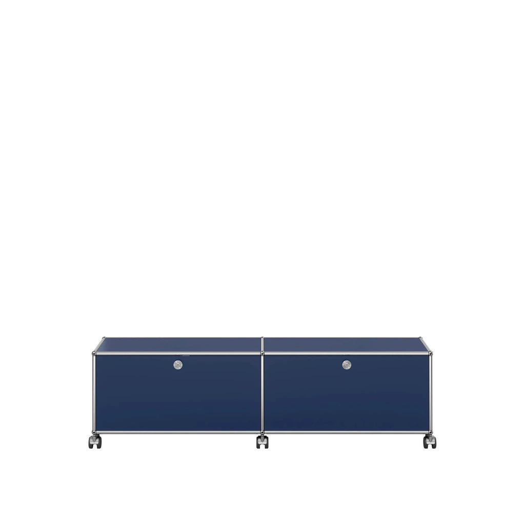 Meuble de rangement USM M61 - Usm Haller-Bleu acier-The Woods Gallery