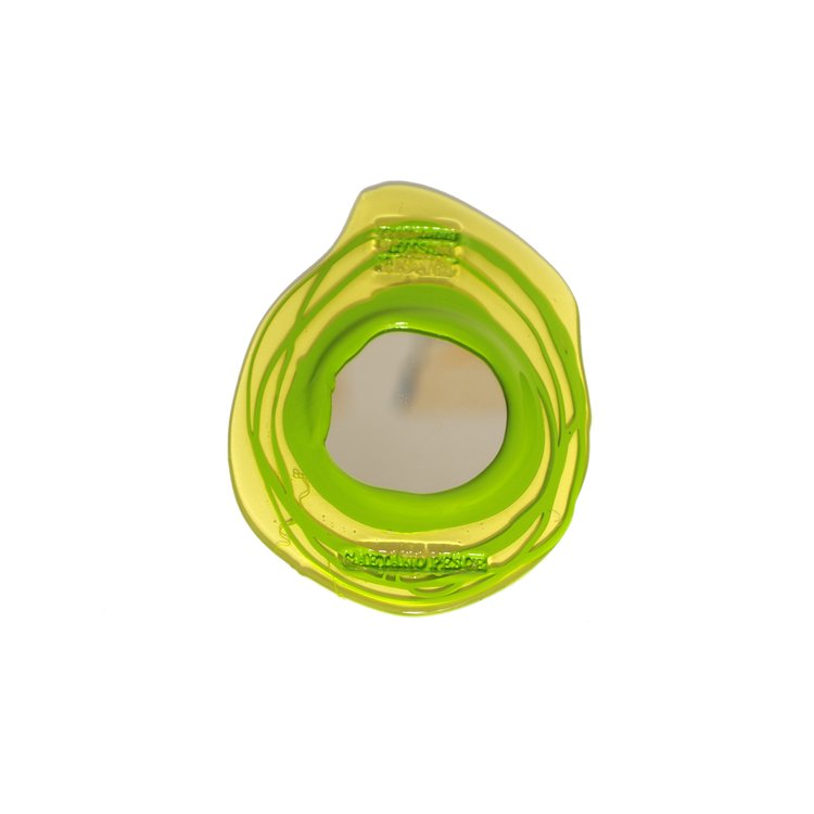 Miroir Clear Yellow &amp; Matt Lime par Gaetano Pesce - Fish Design-S-The Woods Gallery