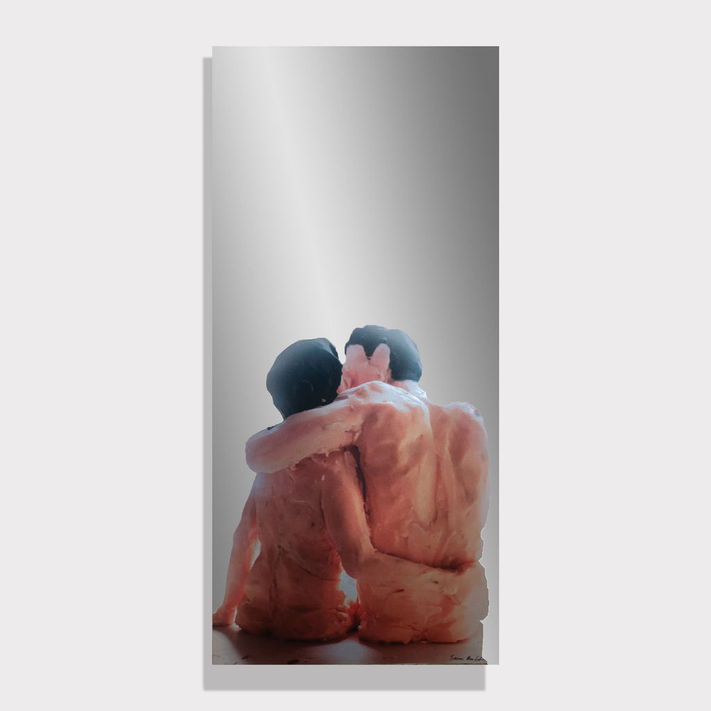 Miroir H 150 cm par Tatiana Brodatch, Couple de dos, série de 3 exemplaires-The Woods Gallery
