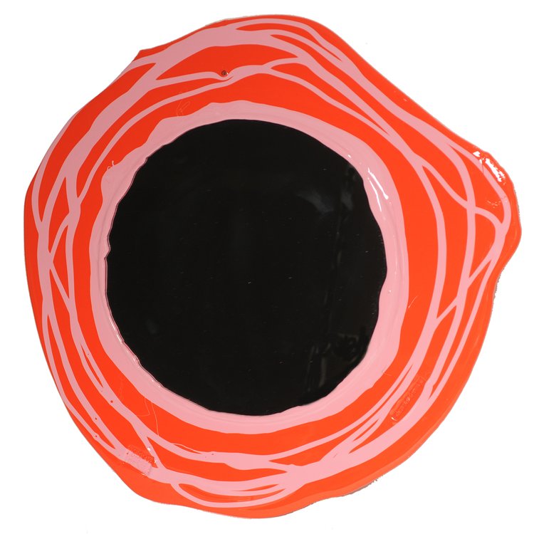 Miroir Matt Orange &amp; Matt Pink par Gaetano Pesce - Fish Design-L-The Woods Gallery