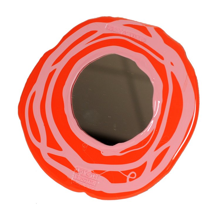 Miroir Matt Orange &amp; Matt Pink par Gaetano Pesce - Fish Design-M-The Woods Gallery