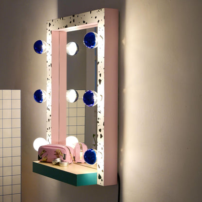 Miroir lumineux Super Mirror bois multicolore de Hello Again - Seletti-The Woods Gallery