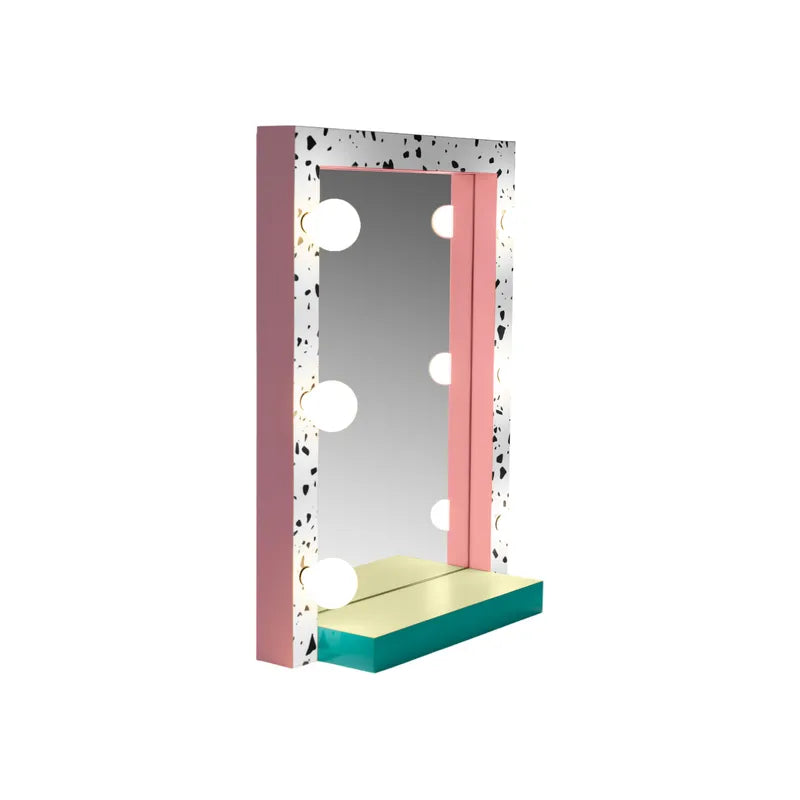 Miroir lumineux Super Mirror bois multicolore de Hello Again - Seletti-The Woods Gallery