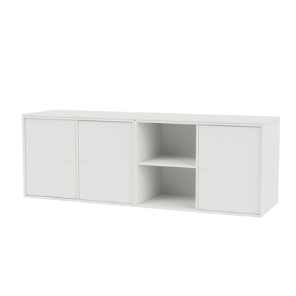 Module de Rangement Save par Peter J. Lassen, laque 01 White, suspendu au mur, packshot Montana