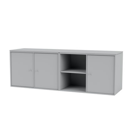 Module de Rangement Save par Peter J. Lassen, laque 02 Fjord, suspendu au mur, packshot Montana