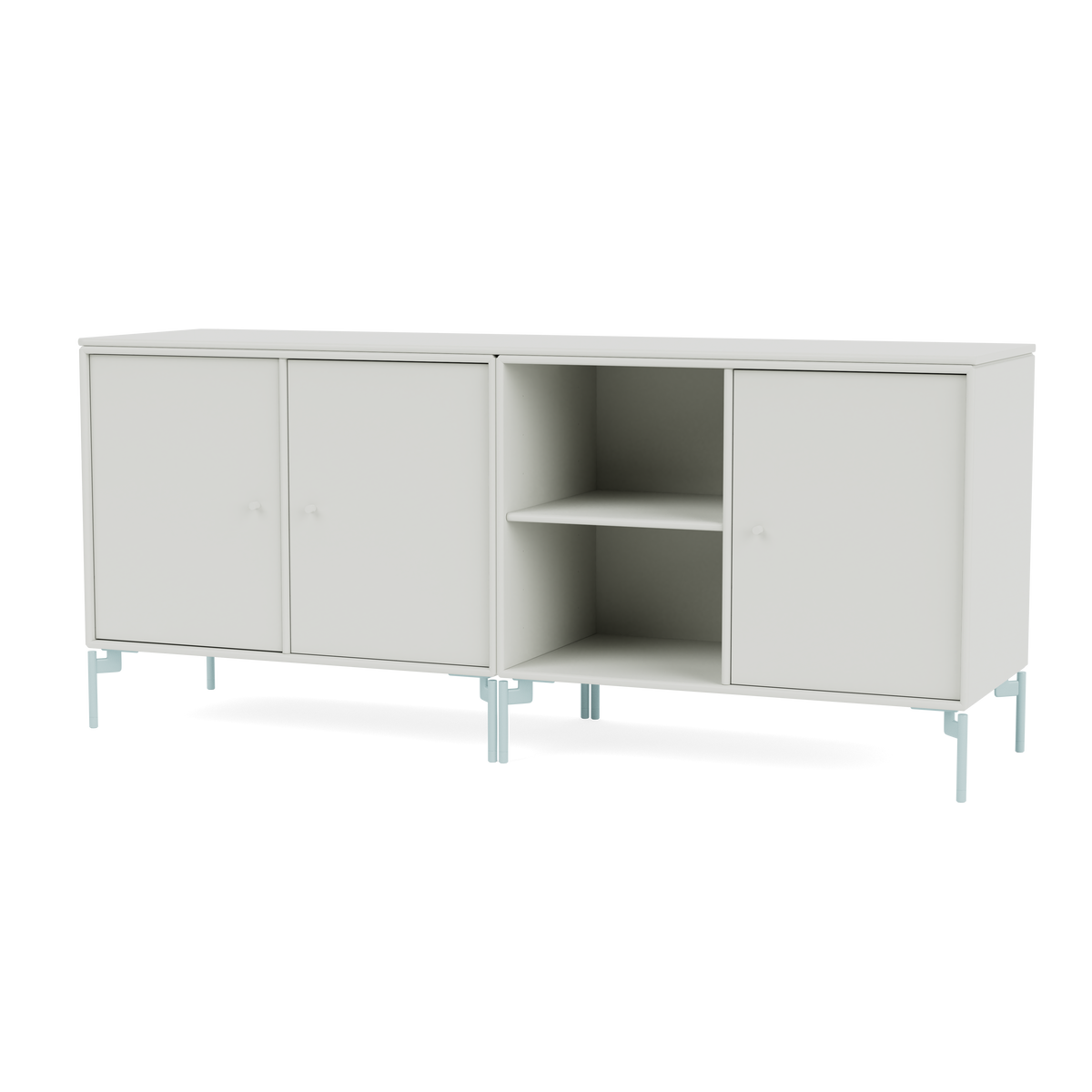 Module de Rangement Save par Peter J. Lassen, laque 09 Nordic, sur pieds 148 Flint, packshot Montana