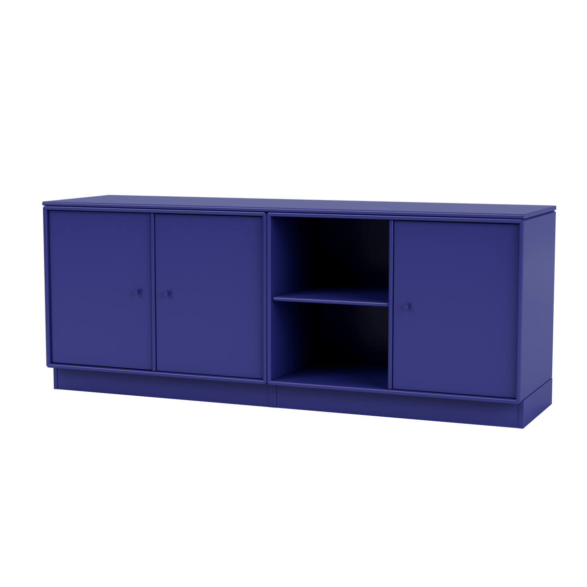 Module de Rangement Save par Peter J. Lassen, laque 135 Monarch, sur socle de 7 cm, packshot Montana