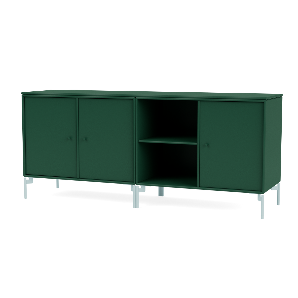 Module de Rangement Save par Peter J. Lassen, laque 136 Pine, sur pieds 148 Flint, packshot Montana