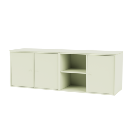 Module de Rangement Save par Peter J. Lassen, laque 140 Pomelo, suspendu au mur, packshot Montana