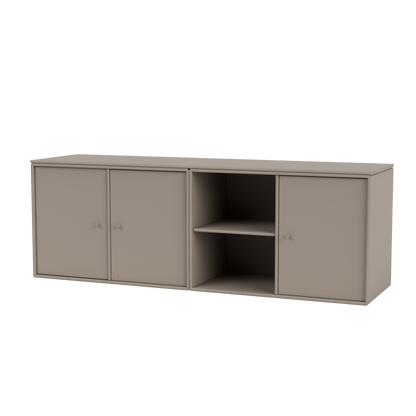 Module de Rangement Save par Peter J. Lassen, laque 141 Truffle, suspendu au mur, packshot Montana
