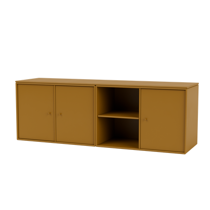 Module de Rangement Save par Peter J. Lassen, laque 142 Amber, suspendu au mur, packshot Montana