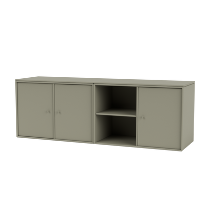 Module de Rangement Save par Peter J. Lassen, laque 144 Fennel, suspendu au mur, packshot Montana