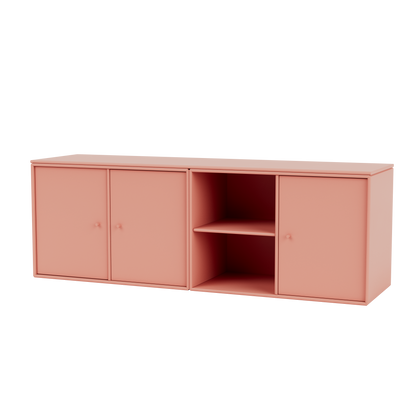 Module de Rangement Save par Peter J. Lassen, laque 151 Rhubarb, suspendu au mur, packshot Montana