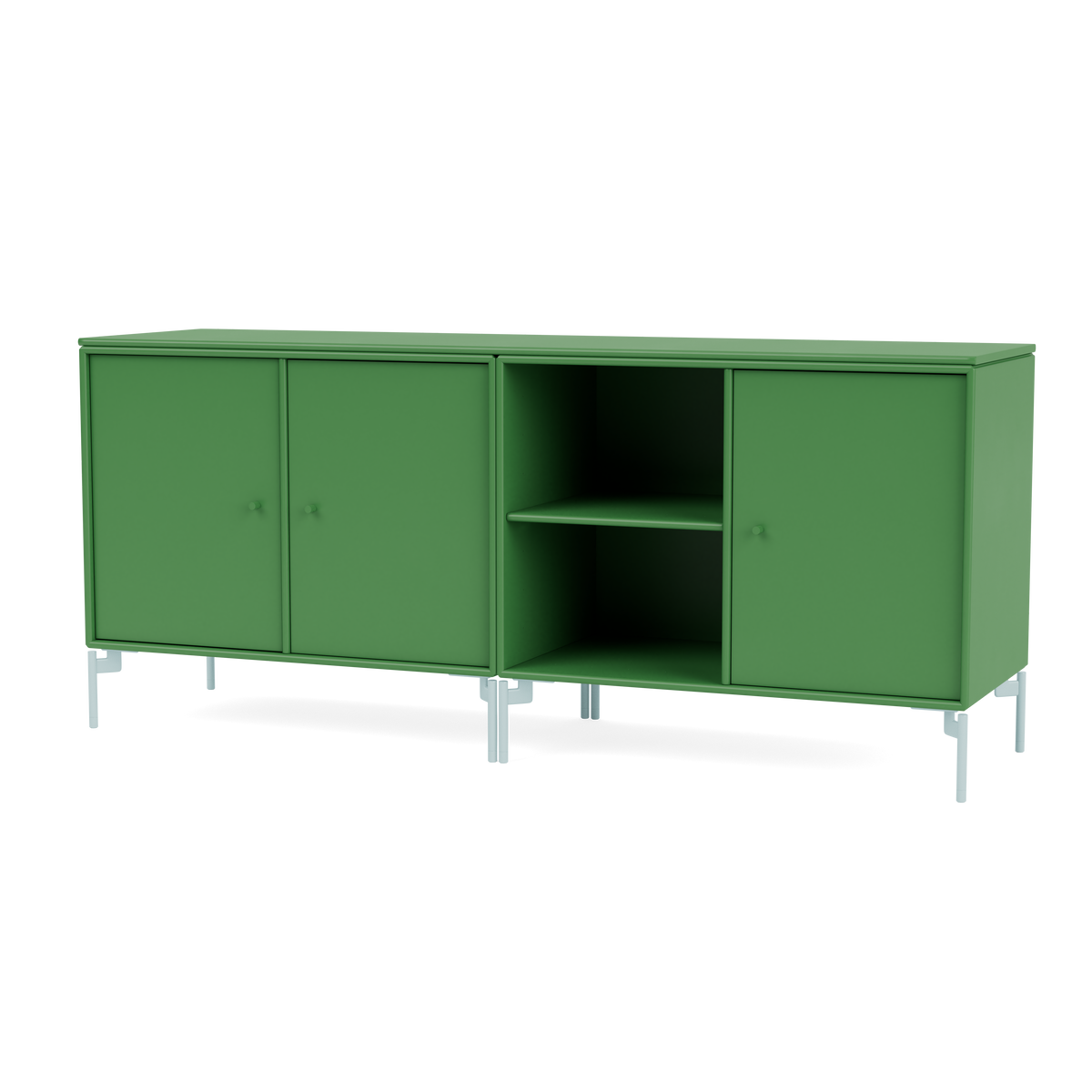 Module de Rangement Save par Peter J. Lassen, laque 152 Parsley, sur pieds 148 Flint, packshot Montana