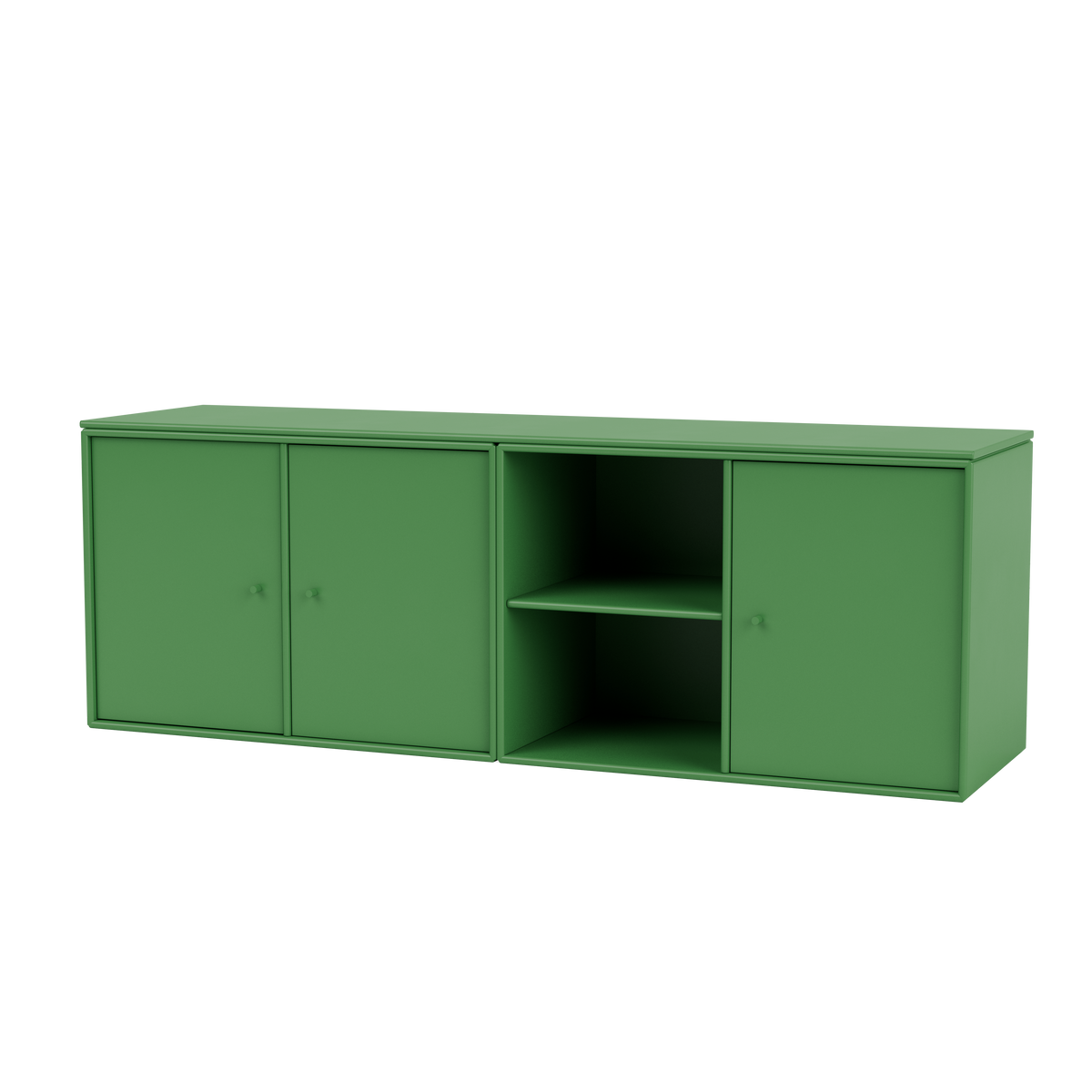 Module de Rangement Save par Peter J. Lassen, laque 152 Parsley, suspendu au mur, packshot Montana