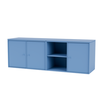 Module de Rangement Save par Peter J. Lassen, laque 154 Azure, suspendu au mur, packshot Montana