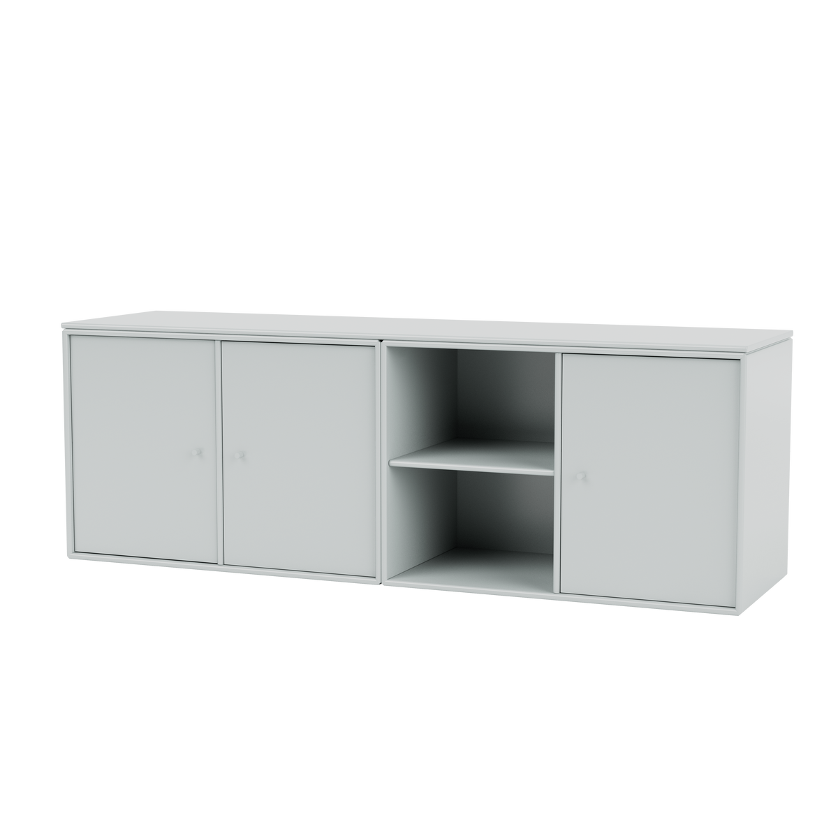 Module de Rangement Save par Peter J. Lassen, laque 156 Oyster, suspendu au mur, packshot Montana