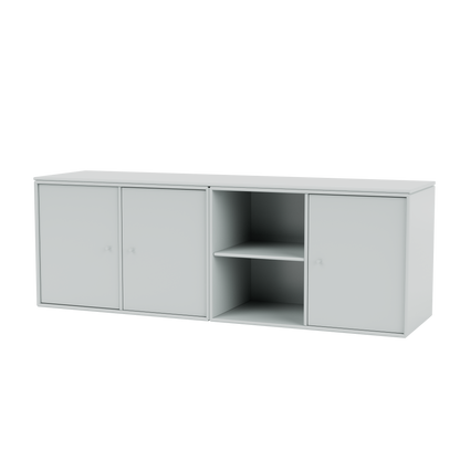 Module de Rangement Save par Peter J. Lassen, laque 156 Oyster, suspendu au mur, packshot Montana