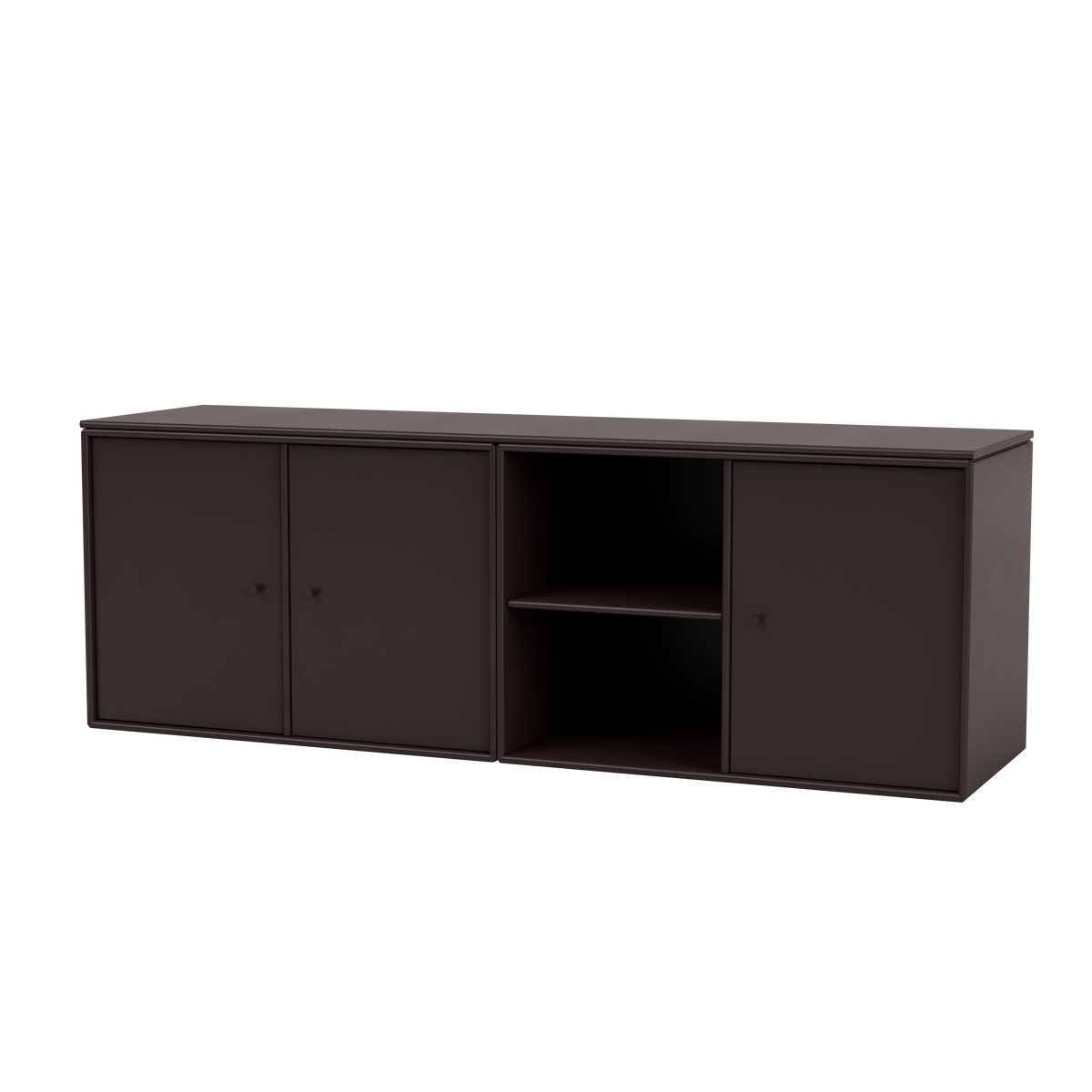 Module de Rangement Save par Peter J. Lassen, laque 160 Balsamic, suspendu au mur, packshot Montana