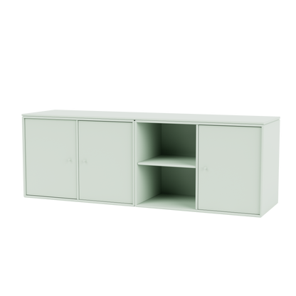 Module de Rangement Save par Peter J. Lassen, laque 161 Mist, suspendu au mur, packshot Montana
