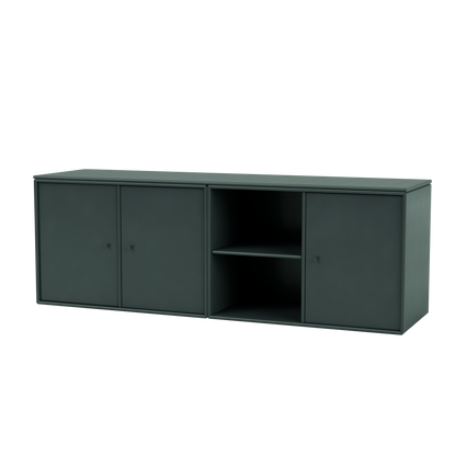 Module de Rangement Save par Peter J. Lassen, laque 163 Black Jade, suspendu au mur, packshot Montana