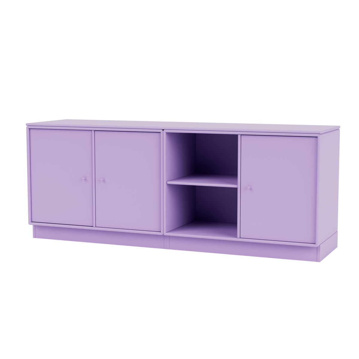 Module de Rangement Save par Peter J. Lassen, laque 164 Iris, sur socle de 7 cm, packshot Montana