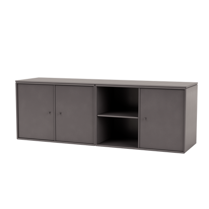 Module de Rangement Save par Peter J. Lassen, laque 35 Coffee, suspendu au mur, packshot Montana