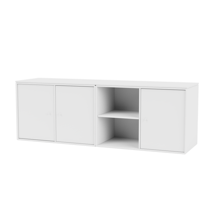 Module de Rangement Save par Peter J. Lassen, laque 38 Snow, suspendu au mur, packshot Montana