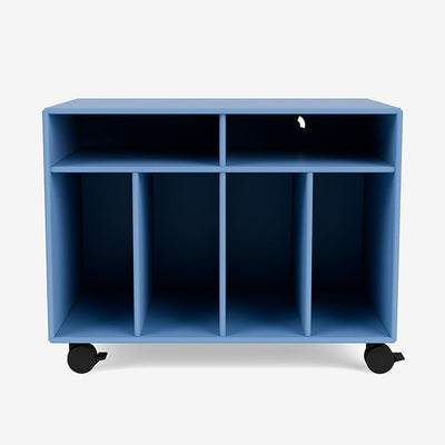 Module de Rangement Spin I par Peter J. Lassen - Montana-154 Azure-Roulettes h 6.8cm-The Woods Gallery