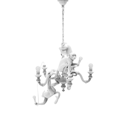 Lustre Monkey Chandelier blanc de Marcantonio - Seletti-vue 3-The Woods Gallery