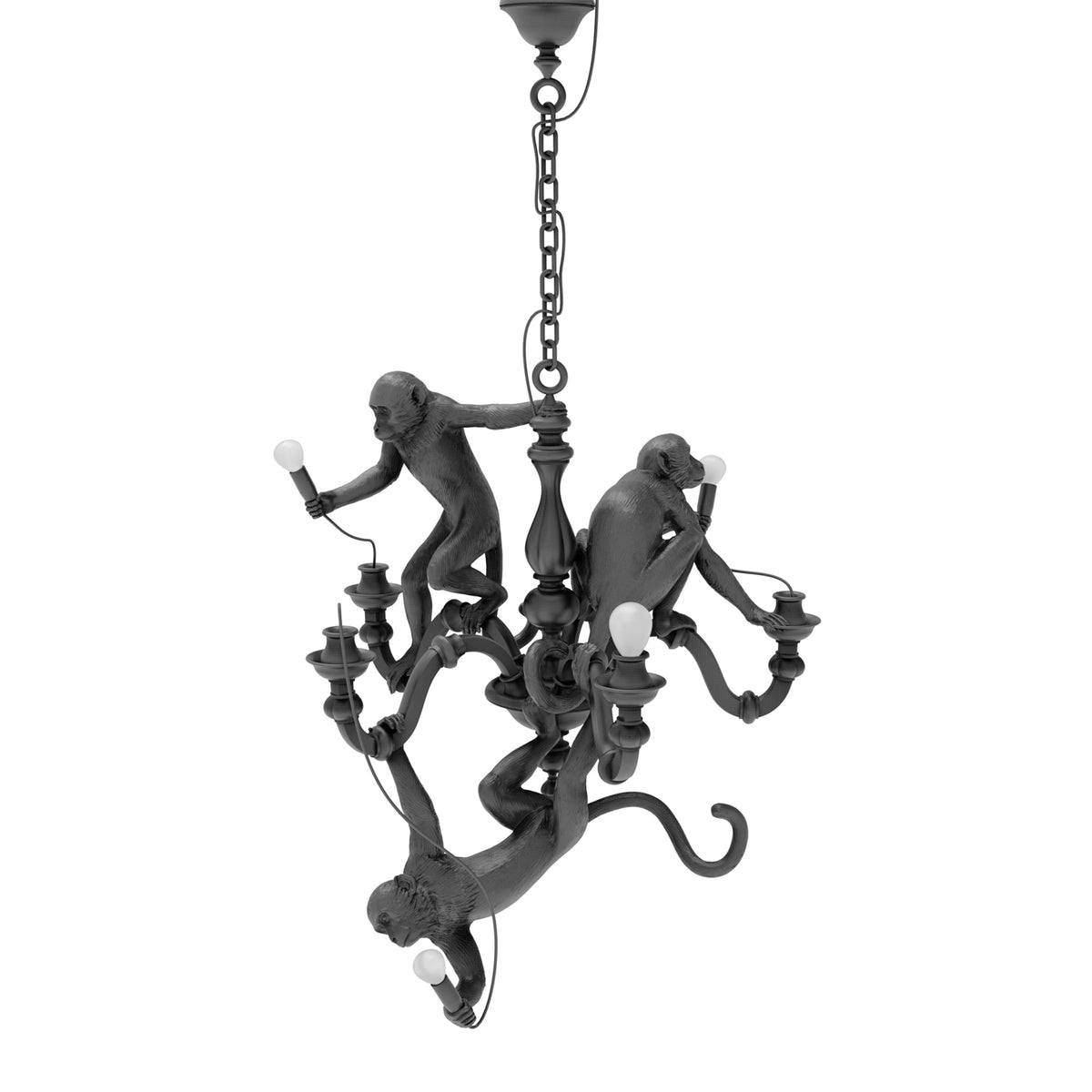 Lustre Monkey Chandelier de Marcantonio - Seletti-vue 7-The Woods Gallery