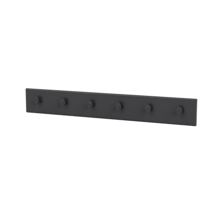 Patère K1212 Montana à 6 crochets laquée 04 Anthracite, vue de trois quarts