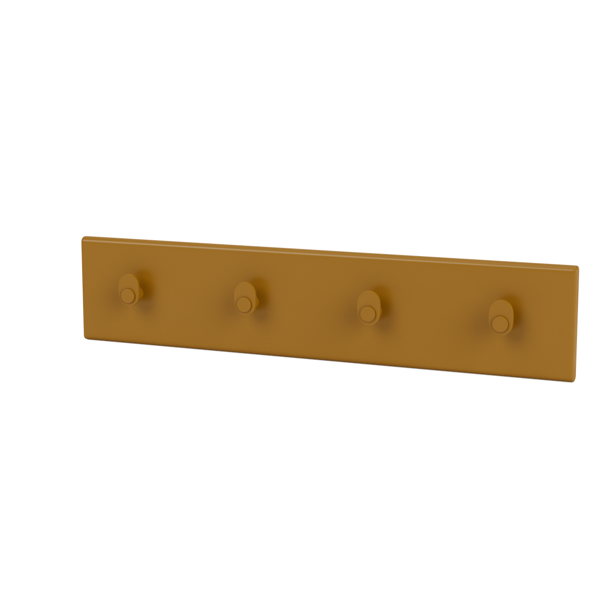 Patère K812 Montana à 4 crochets laquée 142 Amber, vue de trois quarts