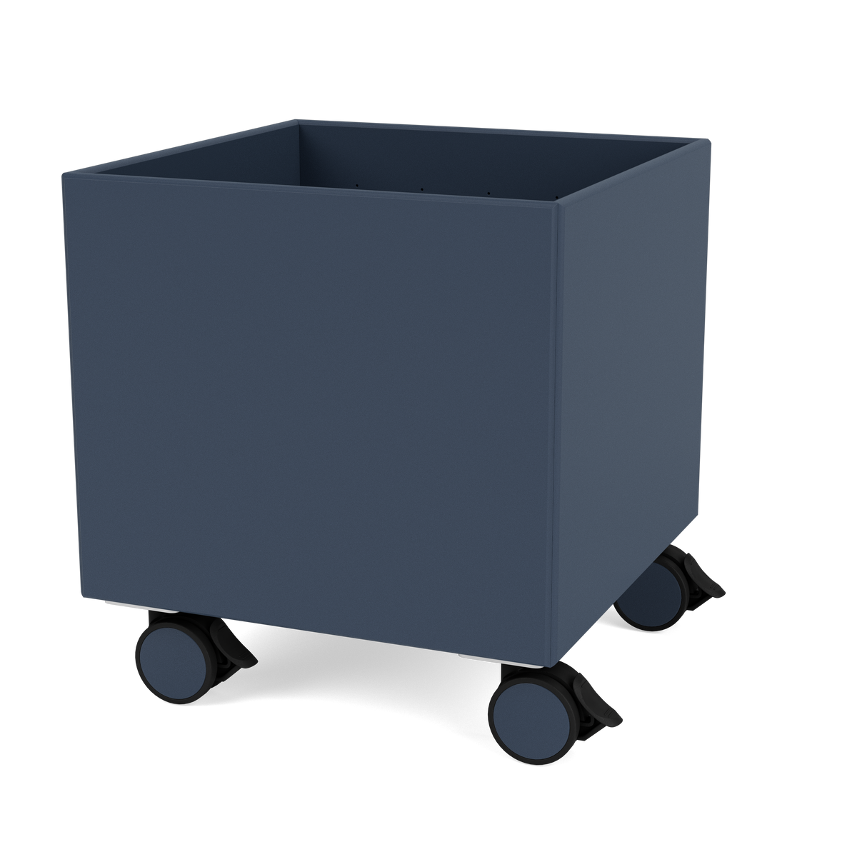 Boite de Rangement Colour Box I – S6161 par Peter J. Lassen, laque 138 Juniper, sur roulettes, packshot Montana