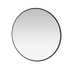 Miroir Colour Frame AROUND Montana, cadre laqué 05 Black, vue de trois quarts sur fond blanc