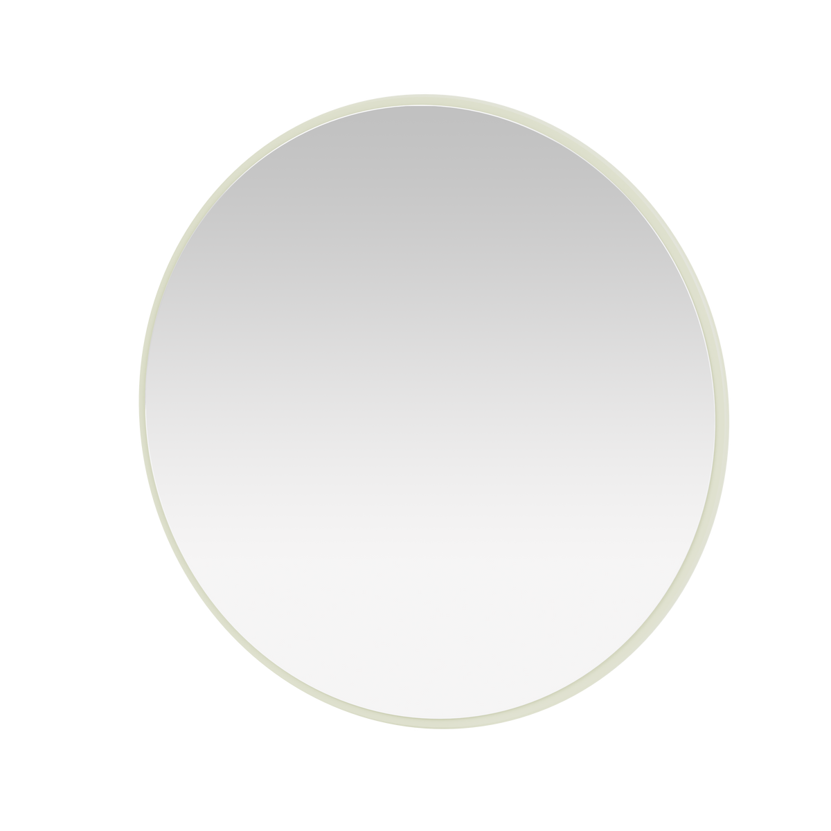Miroir Colour Frame AROUND Montana, cadre laqué 140 Pomelo, vue de trois quarts sur fond blanc