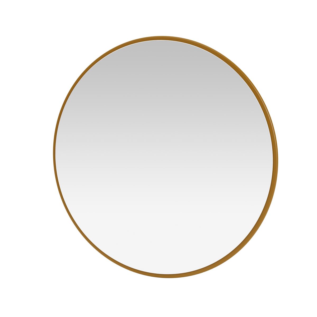 Miroir Colour Frame AROUND Montana, cadre laqué 142 Amber, vue de trois quarts sur fond blanc